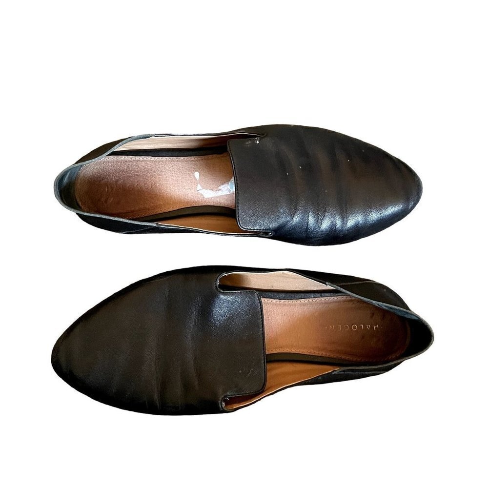 Halogen black slip on business casual flat shoes comfortable summer shoes